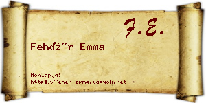 Fehér Emma névjegykártya