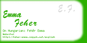 emma feher business card