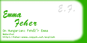 emma feher business card